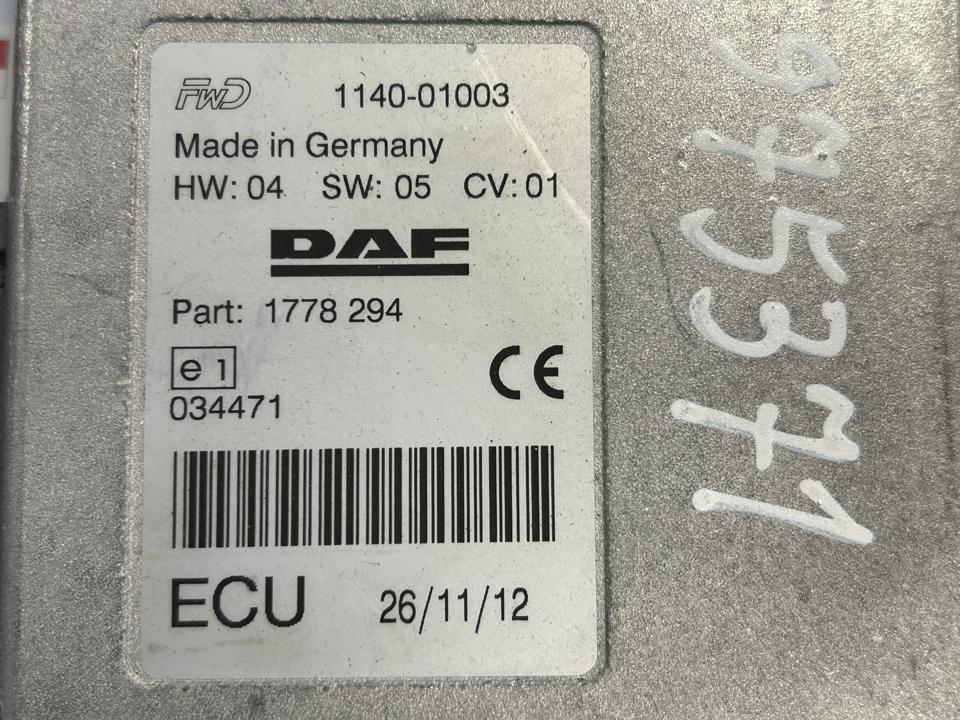 Control unit 1778294 DAF XF 105 2012