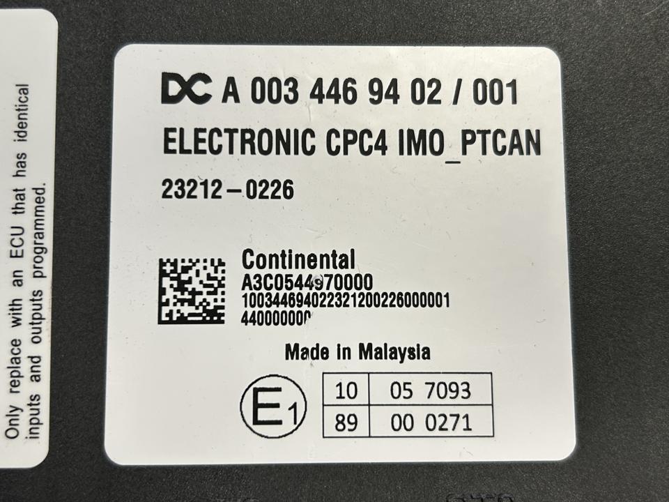 NEW Mercedes Benz CPC4 control unit A0034469402