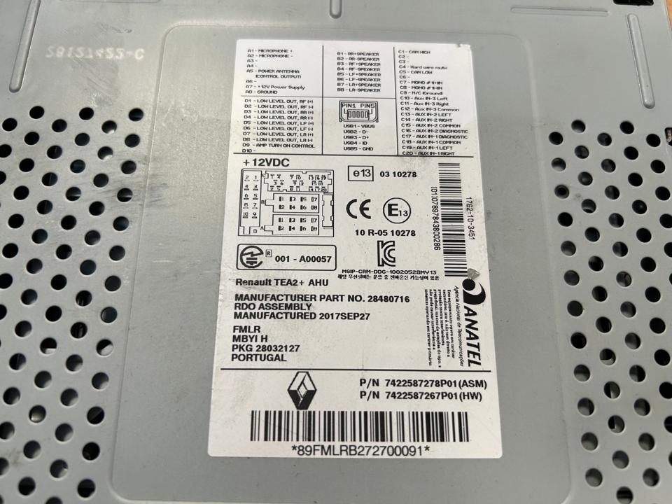Radio, multimedia 28480716 Renault Trucks T 2018
