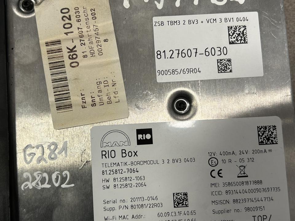 Control unit 81276076030 RIO Box MAN Trucks TGX II 2021