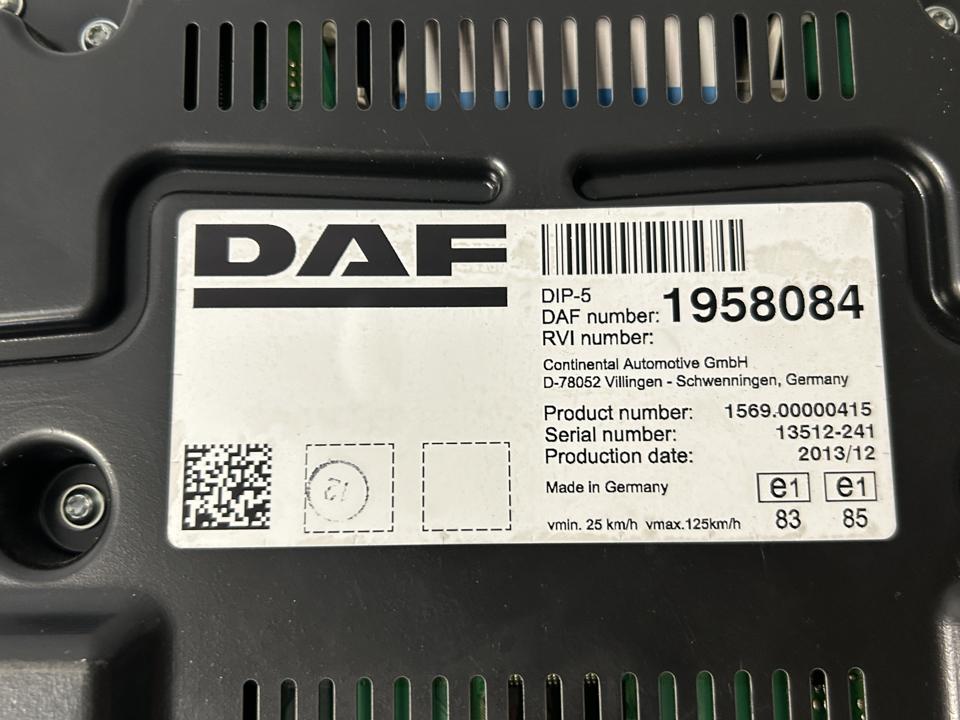 Instrument cluster 1958084 DAF XF 2014