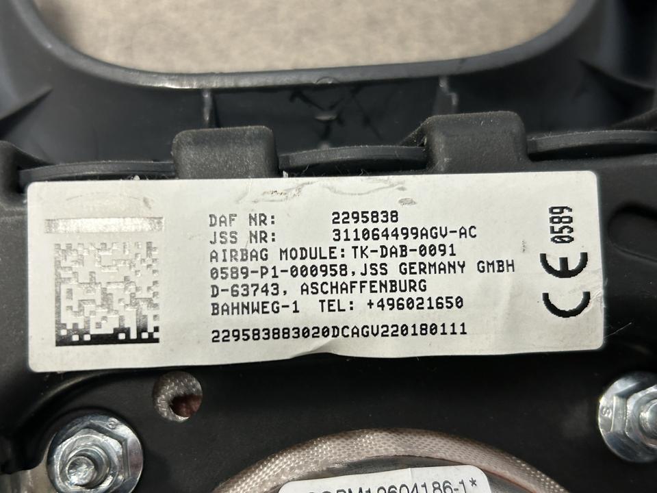 oro pagalvių sistema 2295838 DAF XG 2022