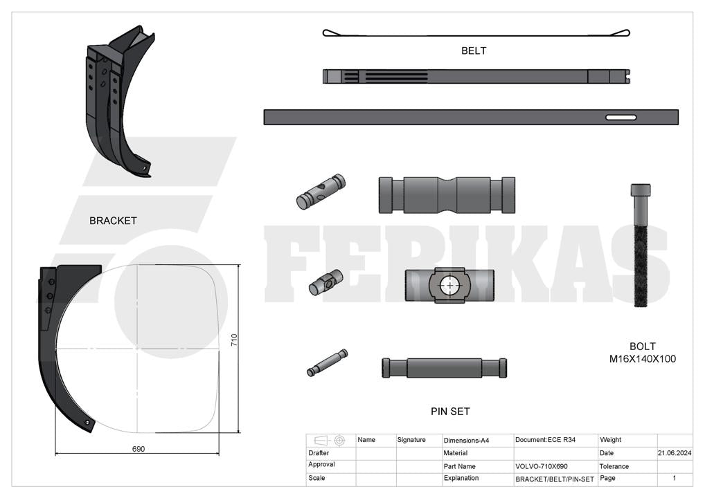 НОВЫЙ Volvo / Renault держатель / кронштейн топливного бака 710x690