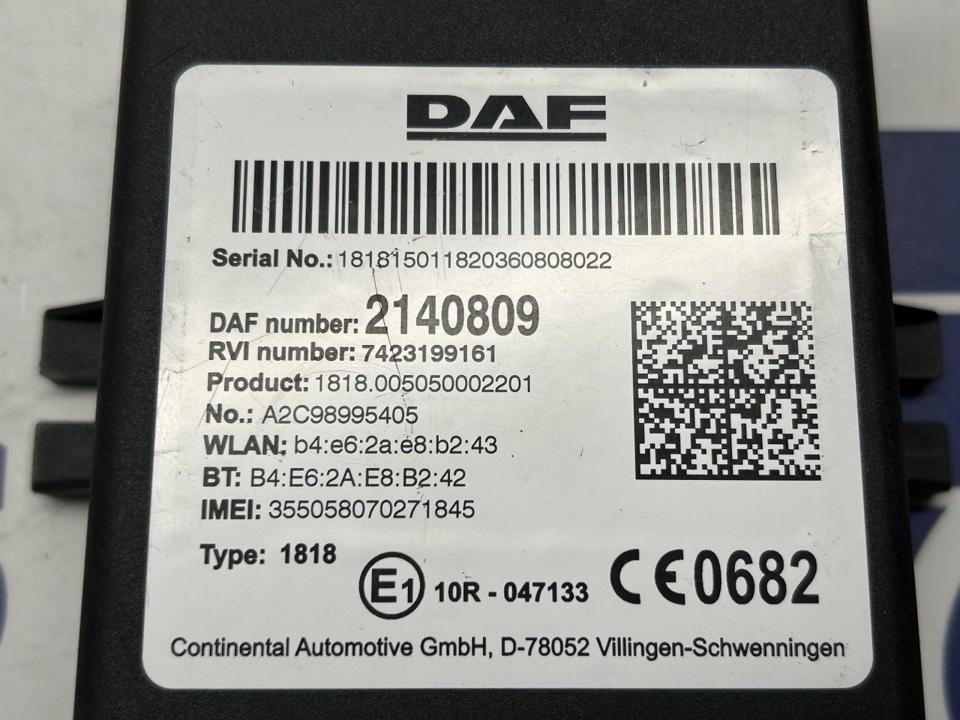 Valdymo blokas 2140809 DAF XF 2018