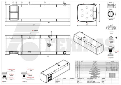 НОВЫЙ DAF 845L топливный бак 620x675x2270 со ступенями