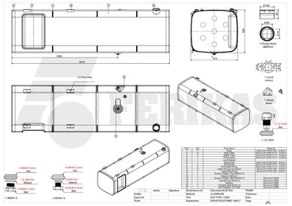 НОВЫЙ DAF 845L топливный бак 620x675x2270
