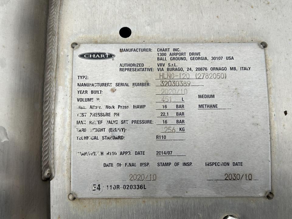 Fuel tank 2782050 LNG Scania R II 2021