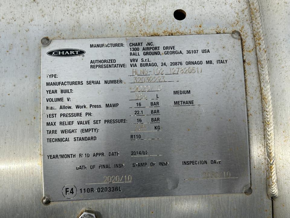 Fuel tank 2782051 LNG Scania R II 2021
