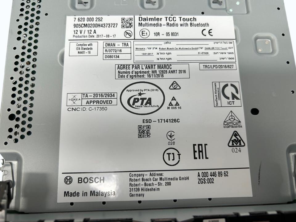 NEW Mercedes Benz TCC multimedia A0004468962