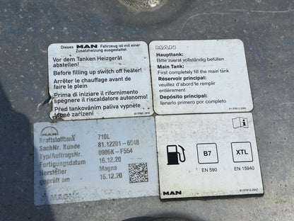 Fuel tank 81122016948 710L MAN Trucks TGX II 2020