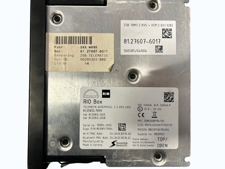 Control unit 81276076017 RIO Box MAN Trucks TGX I 2019