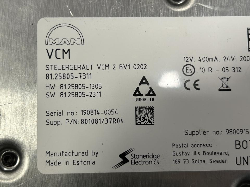 Control unit 81276076017 RIO Box MAN Trucks TGX I 2019