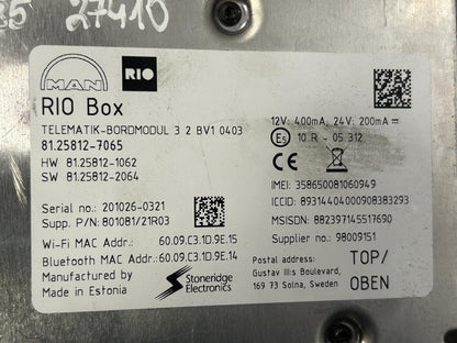 Control unit 81276076031 RIO Box MAN Trucks TGX II 2021