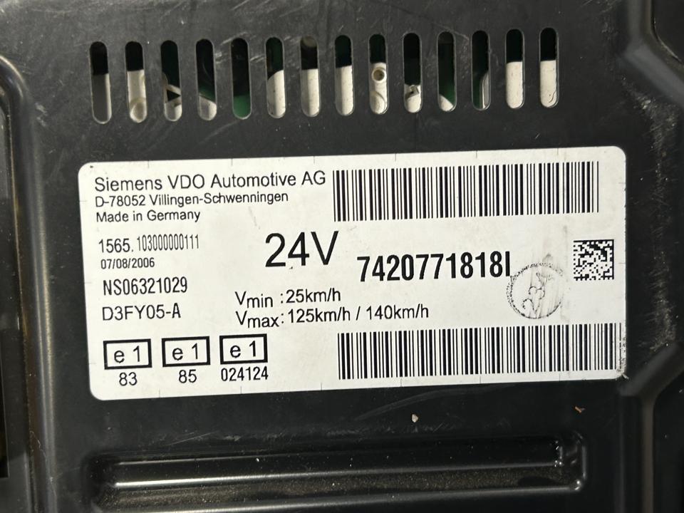 Instrument cluster 7420771818 Renault Trucks PREMIUM 2 2006