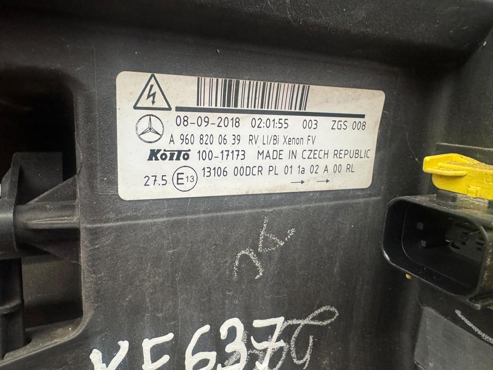 Headlight A9608200639 Mercedes-Benz Trucks ACTROS MP4 / MP5 2018 Left Front