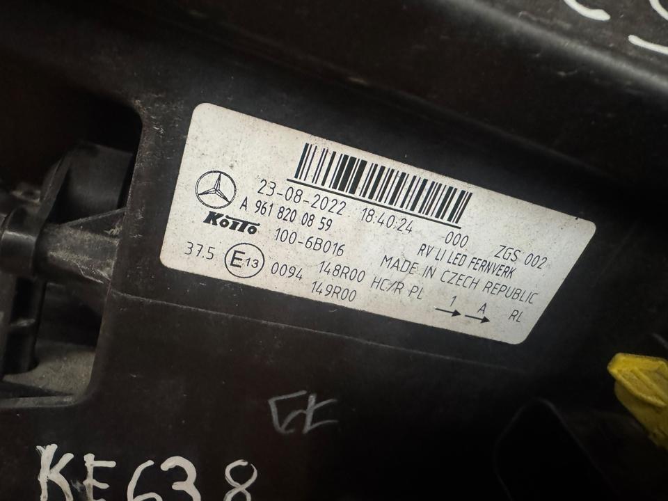 Headlight A9618200859 Mercedes-Benz Trucks ACTROS MP4 / MP5 2022 Left Front