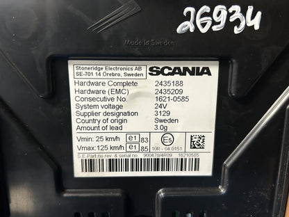 Instrument cluster 2435188 UK Scania R I 2016