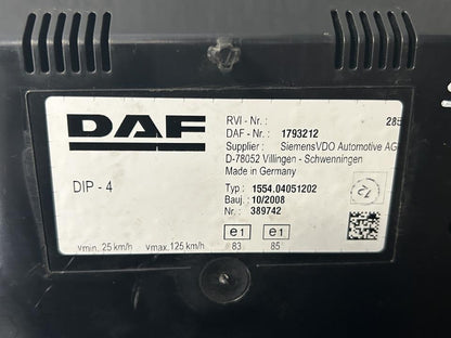 Prietaisų skydelis 1793212 DAF XF 105 2008