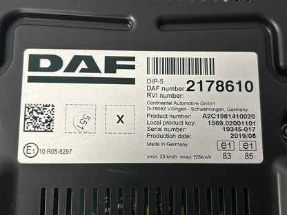 Prietaisų skydelis 2178610 UK DAF XF 2020