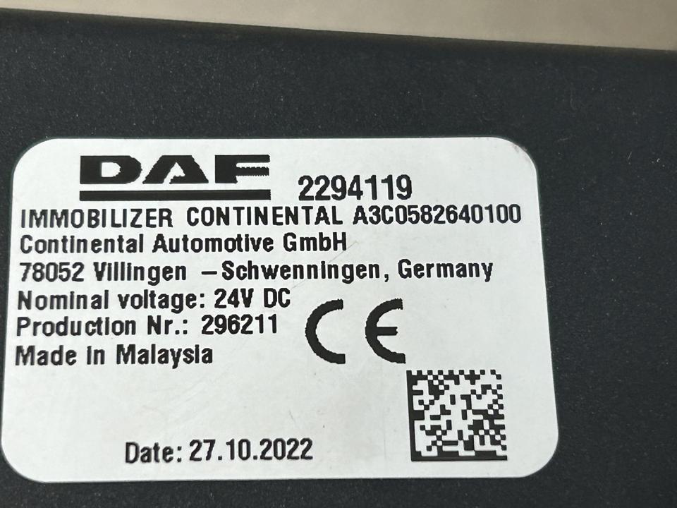 Замки зажигания 2246591 DAF XG 2022