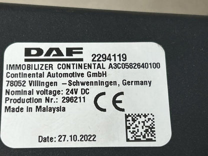 Замки зажигания 2246591 DAF XG 2022
