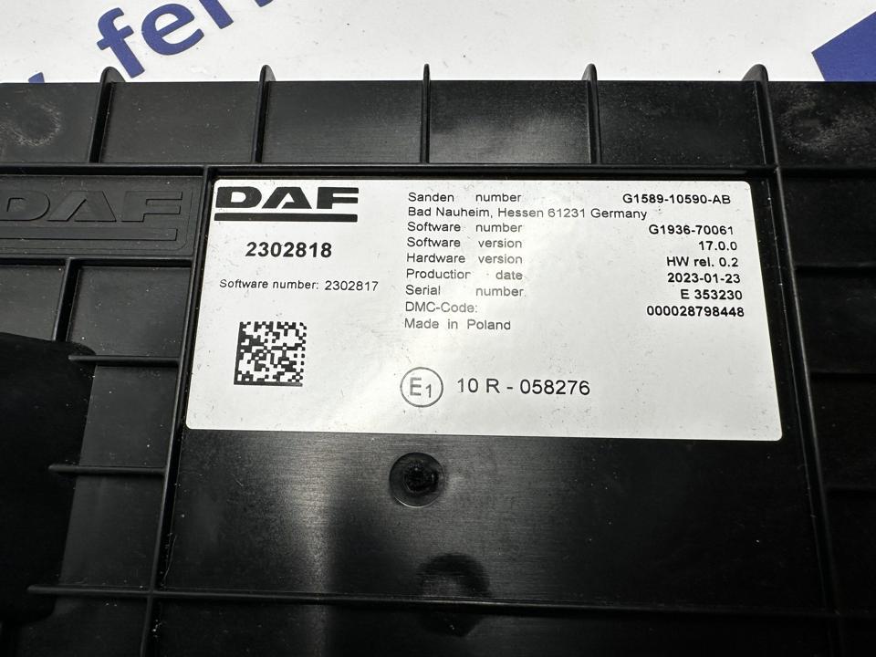 Control unit 2302818 DAF XG 2022