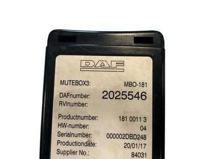 Valdymo blokas 2025546 MUTEBOX3 DAF XF 2020