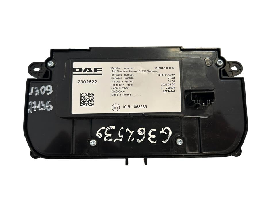 Cabin heater regulator 2302622 DAF XF 2021