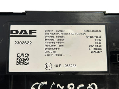 Cabin heater regulator 2302622 DAF XF 2021