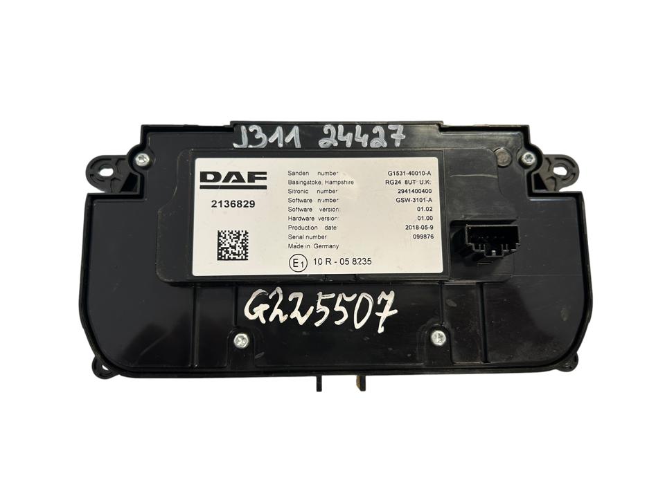 Cabin heater regulator 2136829 DAF XF 2018