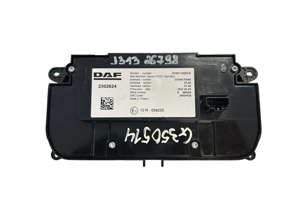 Cabin heater regulator 2302624 DAF XF 2021