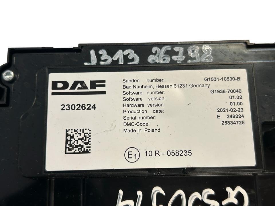 Cabin heater regulator 2302624 DAF XF 2021