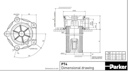 НОВЫЙ Гидравлический фильтр PARKER PT4210QBPGG164