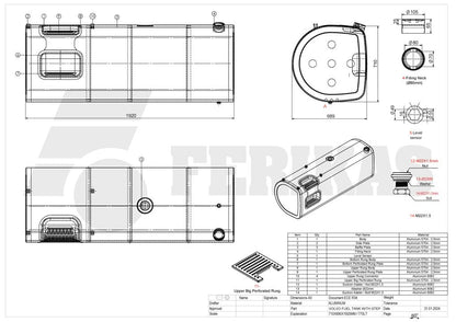 НОВЫЙ Топливный бак Volvo / Renault 770L со ступенями 710x690x1920