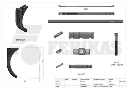 НОВЫЙ Volvo / Renault держатель / кронштейн топливного бака 710x690