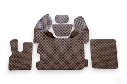 NEW DAF XF106 (from 2017-) floor mats, dark brown (fits with automatic gearbox)