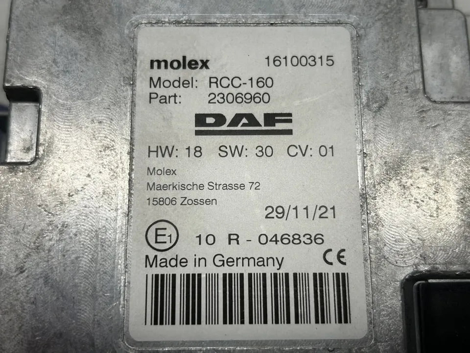Control unit 2306960 DAF XF 2021