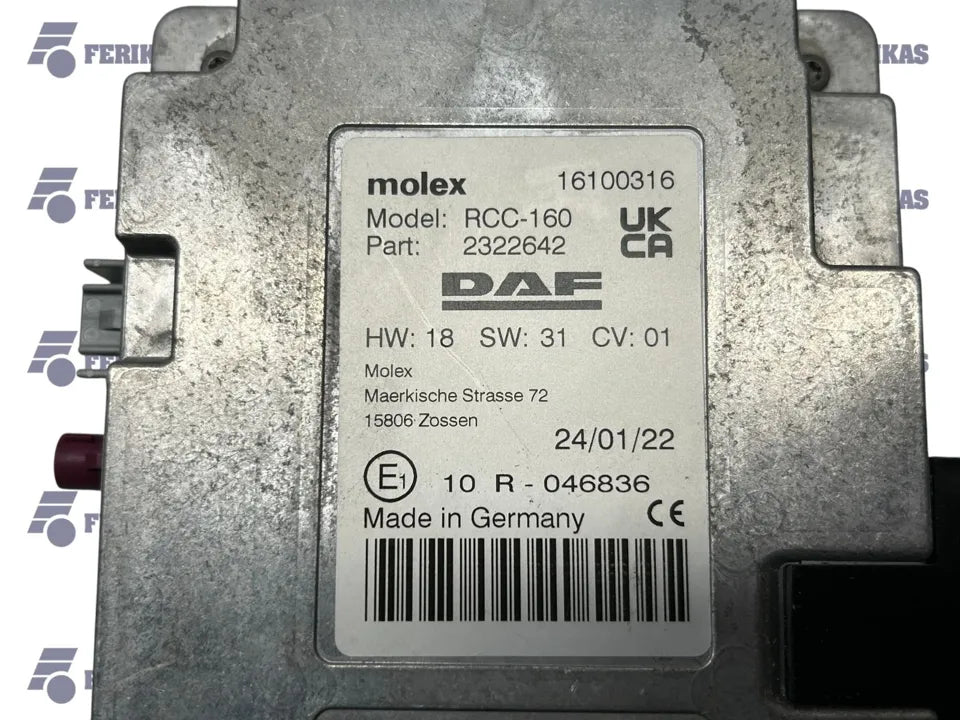 Control unit 2322642 DAF XF 2022