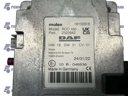Control unit 2322642 DAF XF 2022