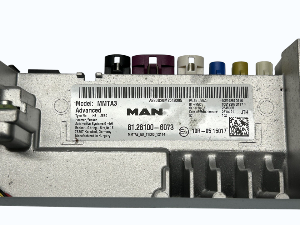 Radio, multimedia 81281006073 MMTA3 MAN Trucks TGX II 2021