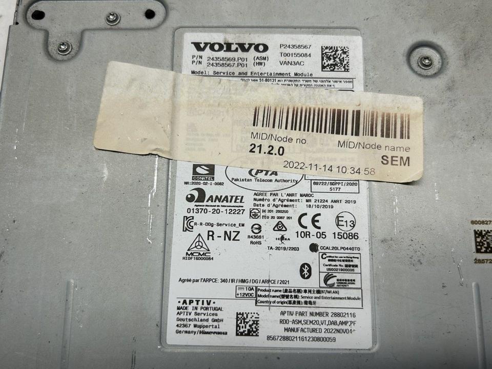 Радио, мультимедиа 24358569 Volvo Trucks FH III 2023